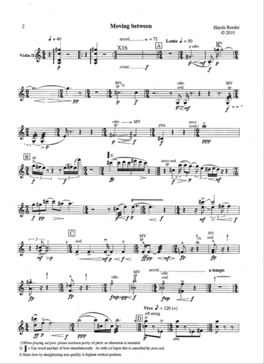 Moving Between String Quartet scores gallery preview page 5