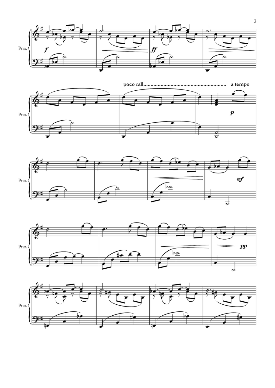 Llyfr Braslunio Piano Solo scores gallery preview page 3