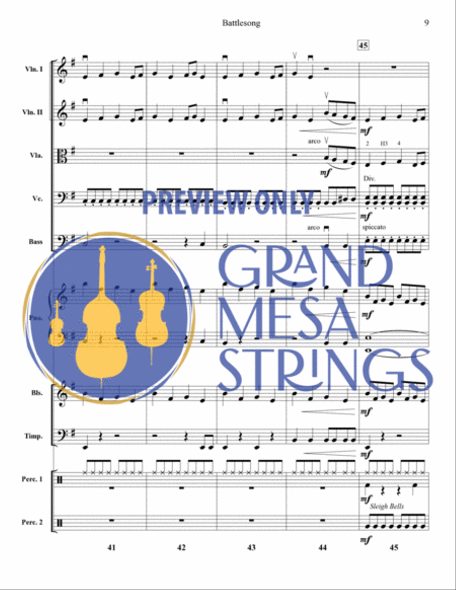 Battlesong String Orchestra scores gallery preview page 10