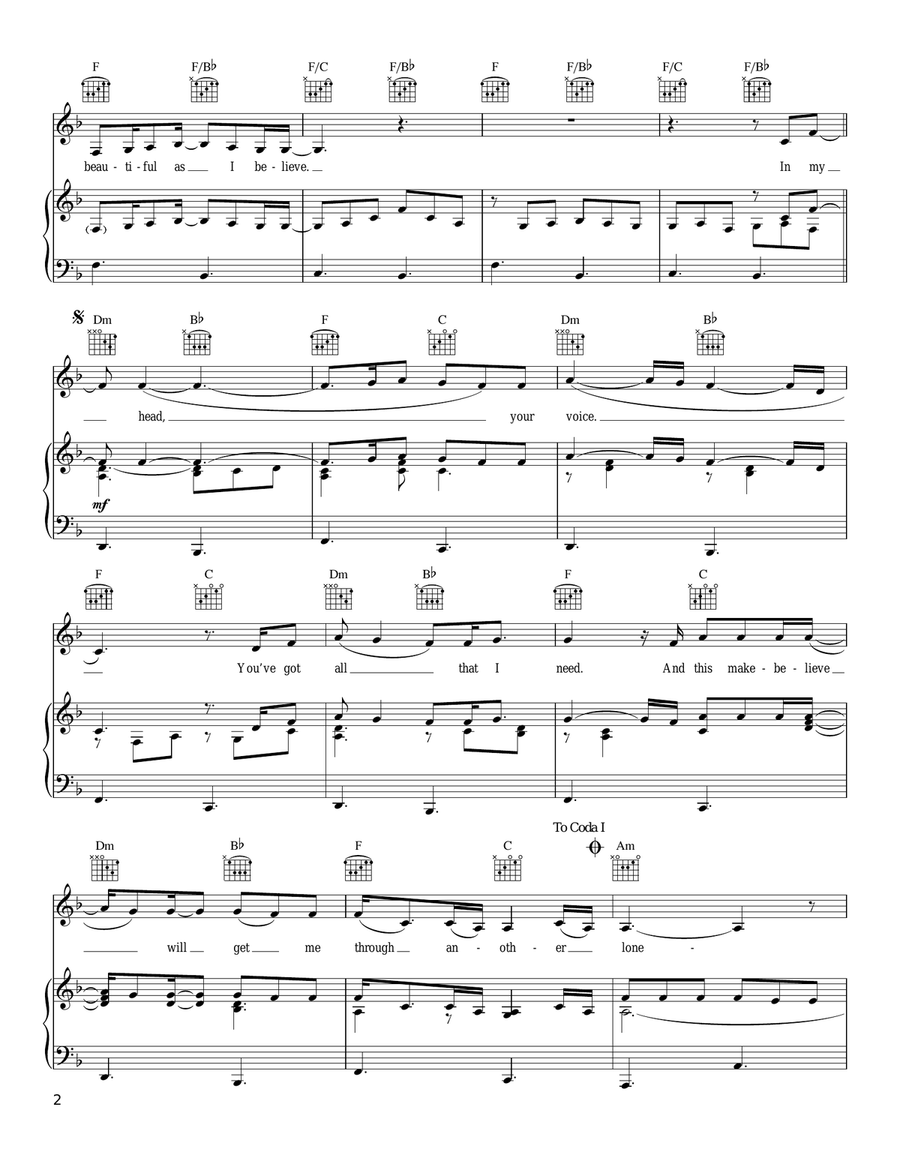 In My Head Piano, Vocal, Guitar scores gallery preview page 2