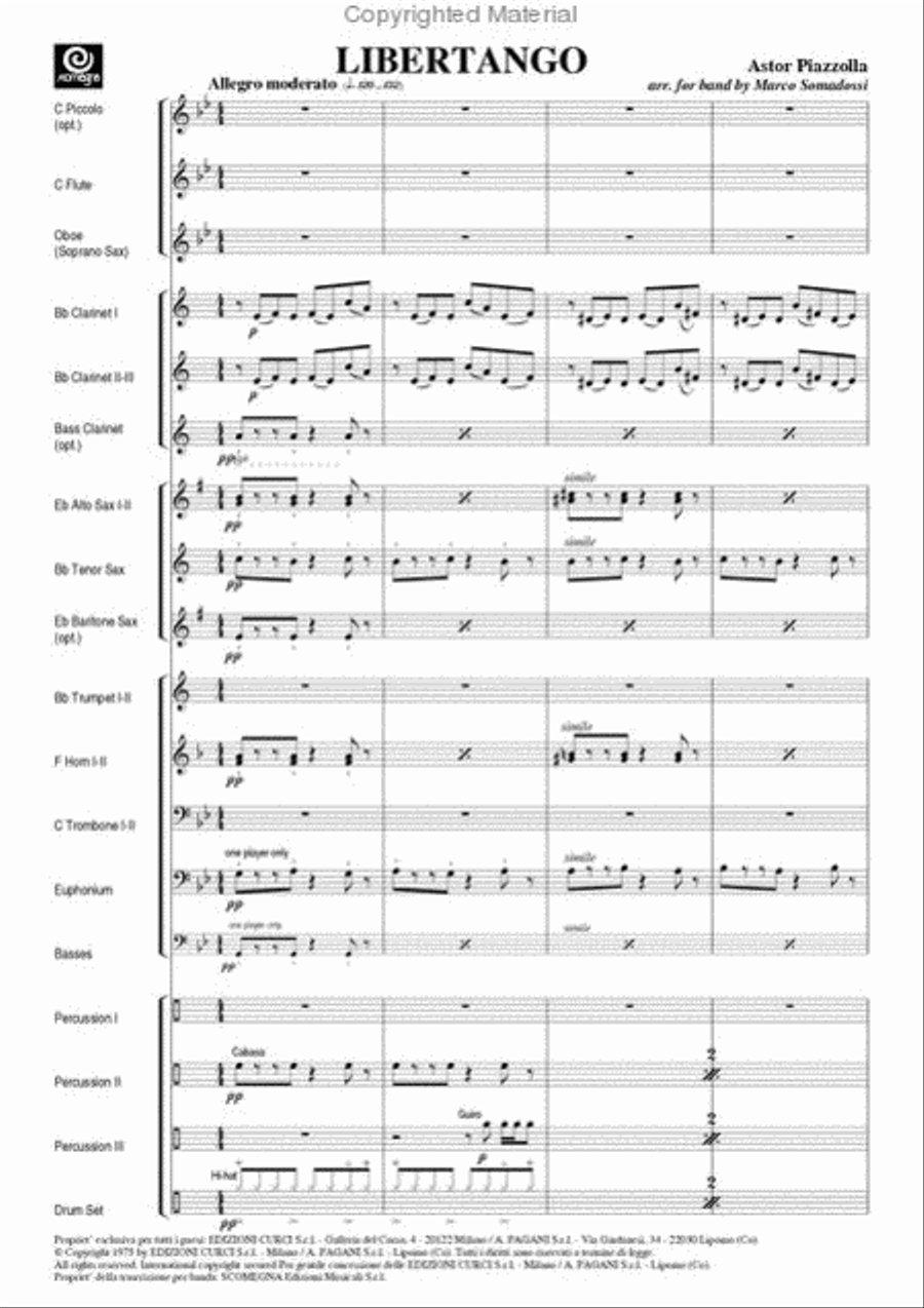 Libertango Concert Band scores gallery preview page 3