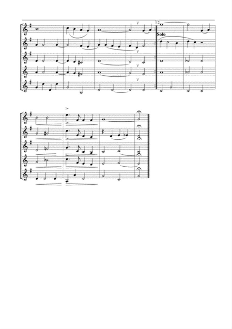 White Christmas Saxophone Quartet scores gallery preview page 3