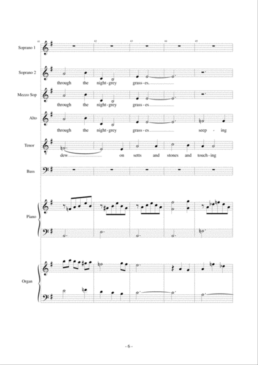 Manchester Magnificat - version for choir, soloists, piano and organ 4-Part scores gallery preview page 6