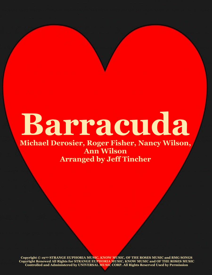 Barracuda Piano, Vocal, Guitar scores gallery preview page 1