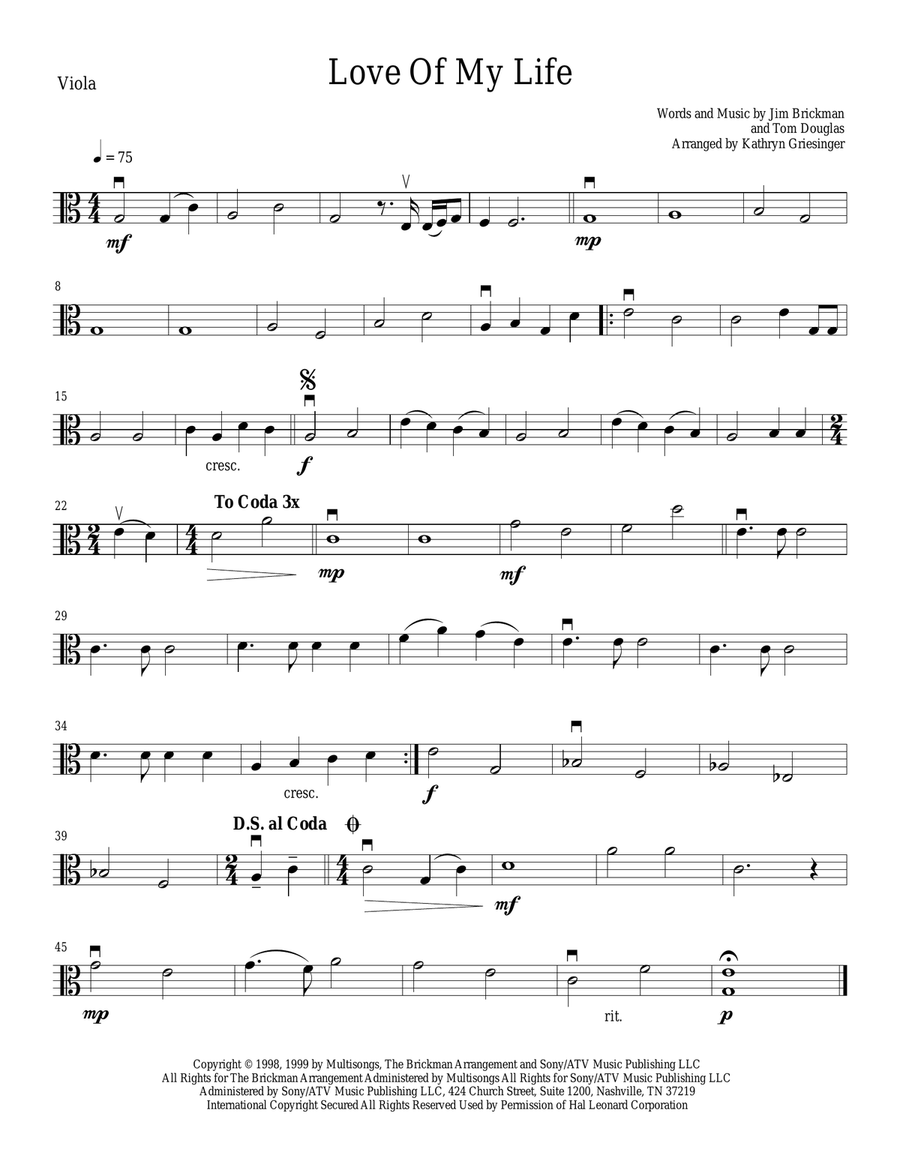 Love Of My Life String Quartet scores gallery preview page 4