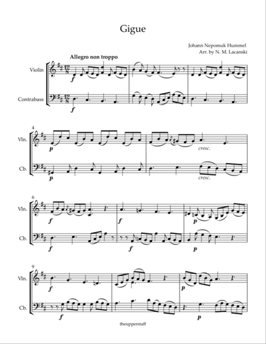 Gigue String Duet scores gallery preview page 2