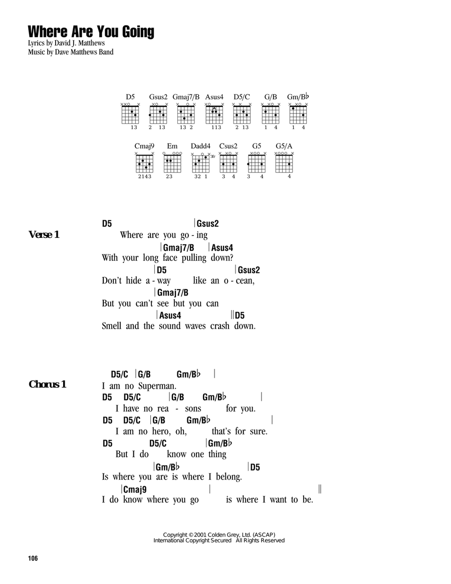 Where Are You Going Where Are You Going Acoustic Guitar scores gallery preview page 1