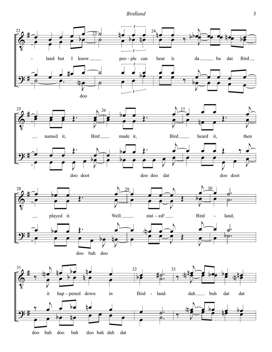 Birdland TTBB scores gallery preview page 3