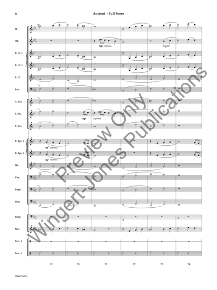 Ancient (Score) Ancient (Score) Concert Band scores gallery preview page 7