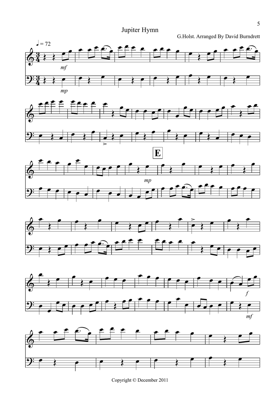 8 Easy Duets for Flute and Trombone Flute scores gallery preview page 5