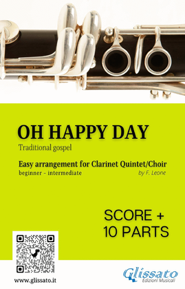 Oh Happy Day - Clarinet Quintet/Choir (10 parts & score)