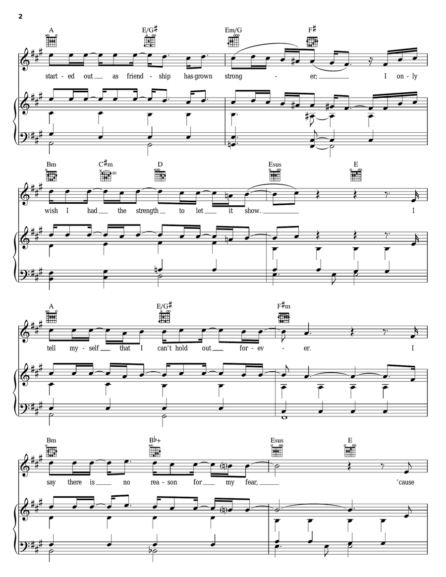 Can't Fight This Feeling Acoustic Guitar scores gallery preview page 2
