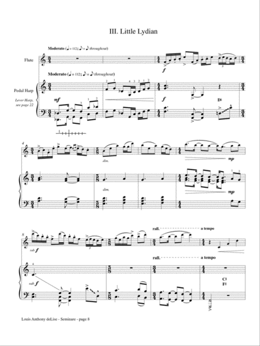 Seminare for Flute and Harp Flute scores gallery preview page 4