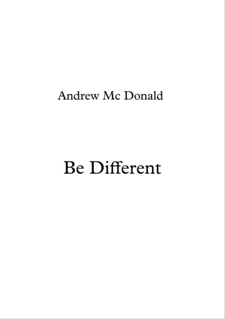 Be Different Voice scores gallery preview page 1