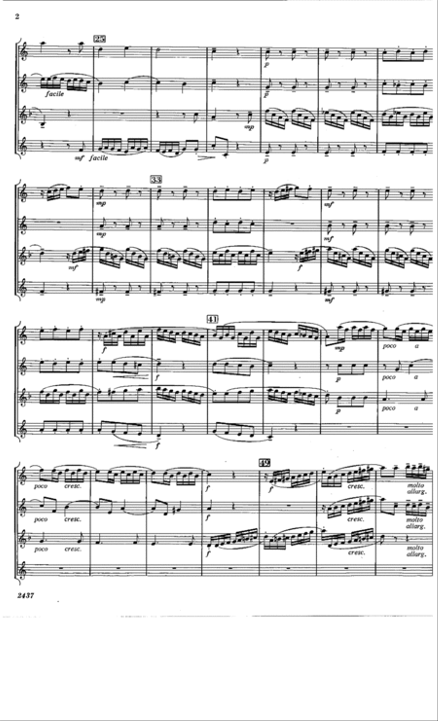 Prelude and Fugue No. 2 Saxophone Quartet scores gallery preview page 3