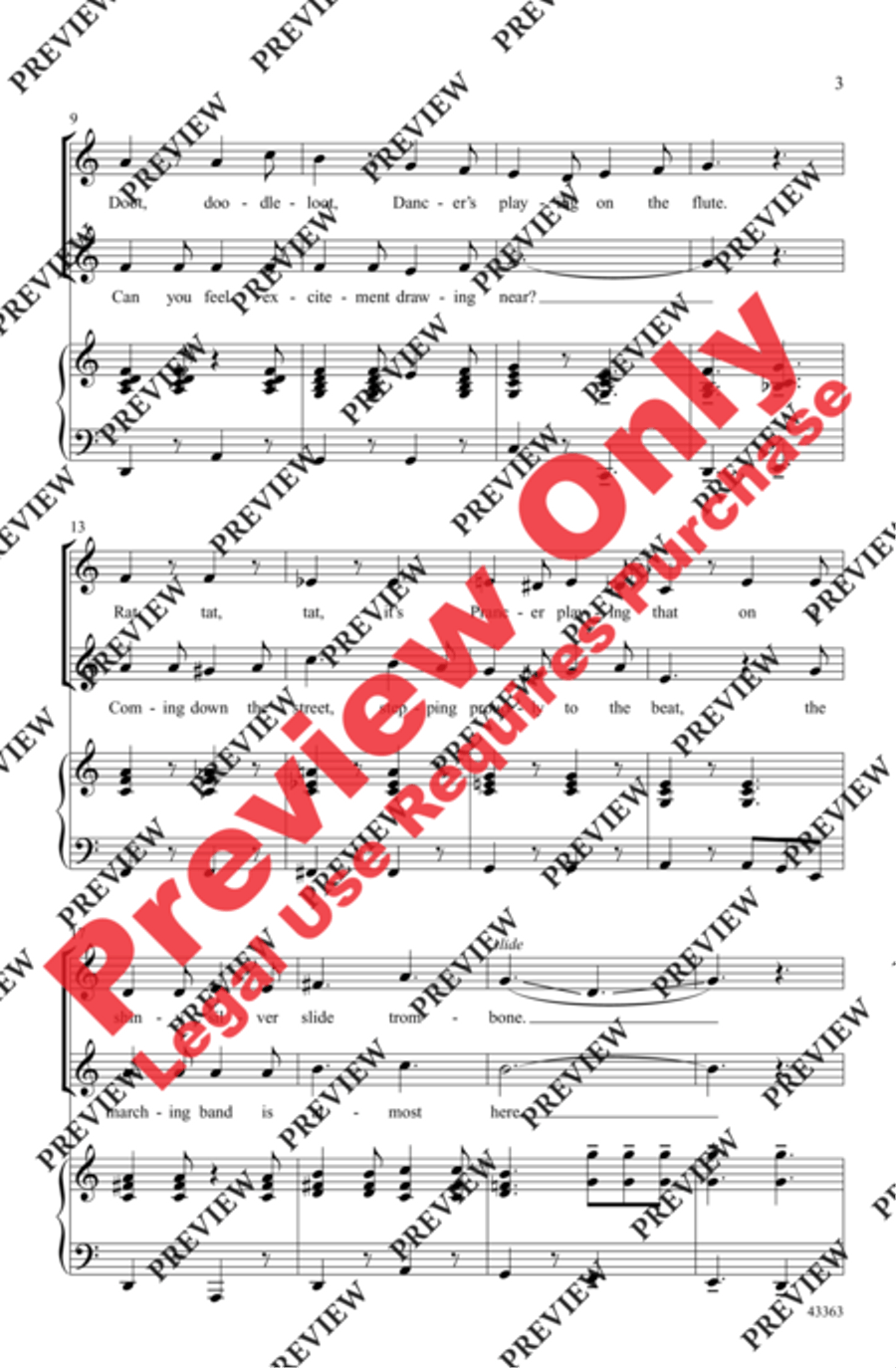 The North Pole Marching Band 2-Part scores gallery preview page 3