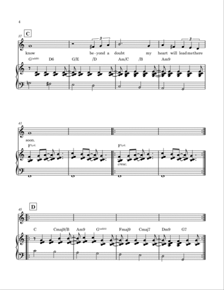 Beyond The Sea Piano Solo scores gallery preview page 4