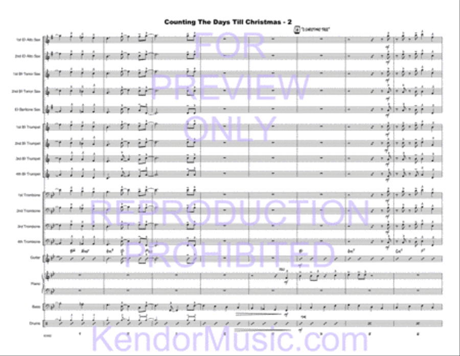 Counting The Days Till Christmas Jazz Ensemble scores gallery preview page 3