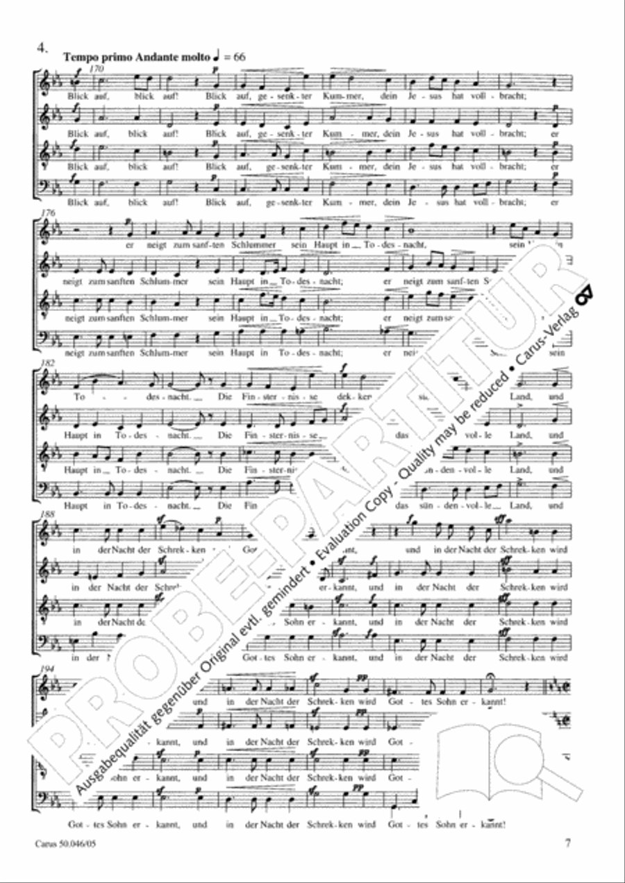 Passionsgesang 4-Part scores gallery preview page 8