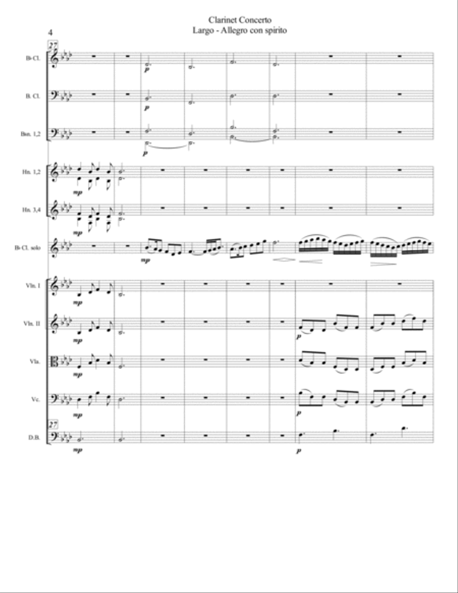 Concerto For Clarinet And Chamber Orchestra (score only) Chamber Orchestra scores gallery preview page 5
