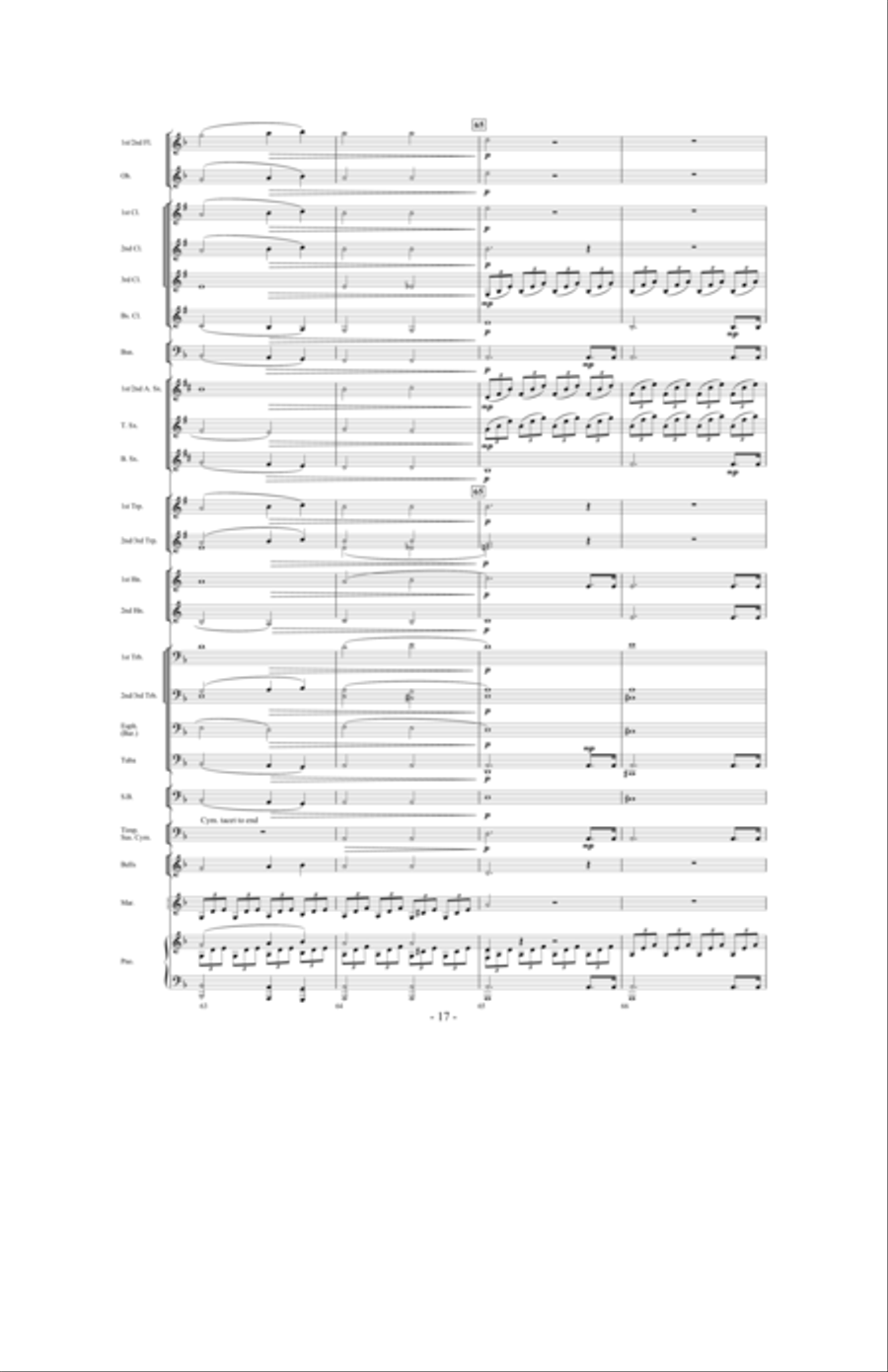 Moonlight Sonata Concert Band scores gallery preview page 16