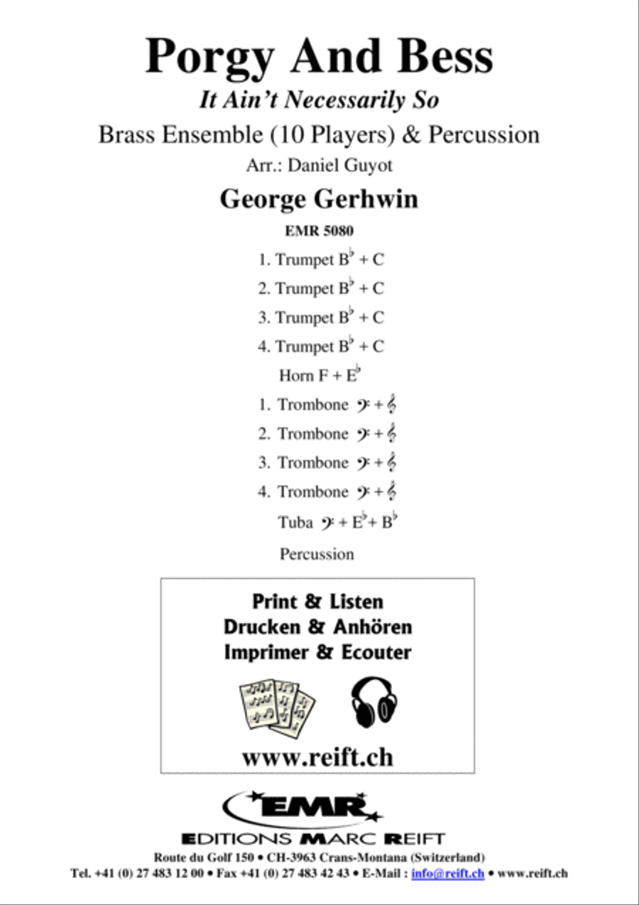 Porgy & Bess - It Ain't Necessarily So Brass Ensemble scores gallery preview page 2