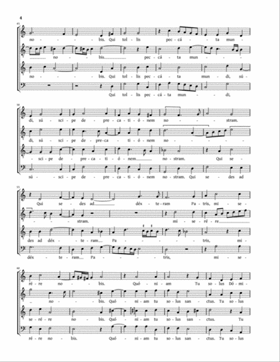 Missa brevis a 4 (Belli) 4-Part scores gallery preview page 4
