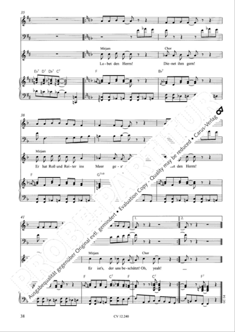Israel in Agypten Children's Choir scores gallery preview page 39