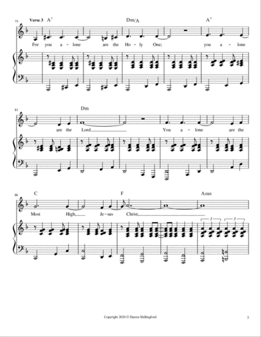 Gloria - Darren Shillingford Unison Choir scores gallery preview page 5