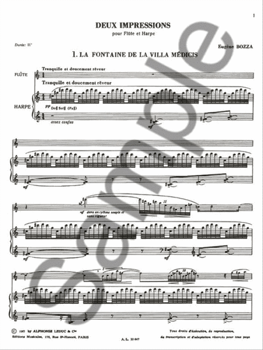 2 Impressions (flute & Harp) Flute Solo scores gallery preview page 2