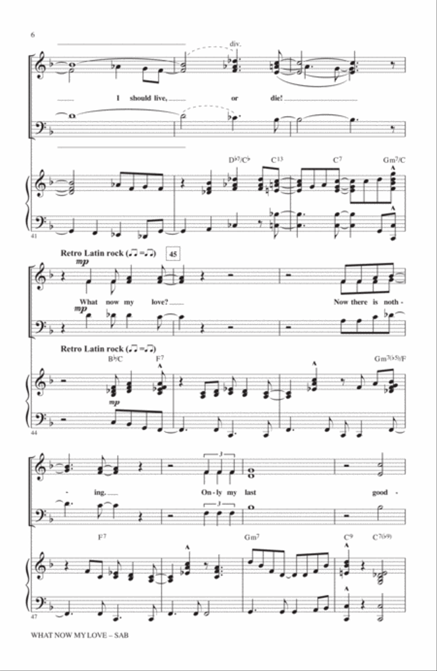 What Now My Love 3-Part scores gallery preview page 5