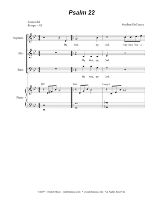 Psalm 22 (My God, My God) (Vocal Trio - (SAB)