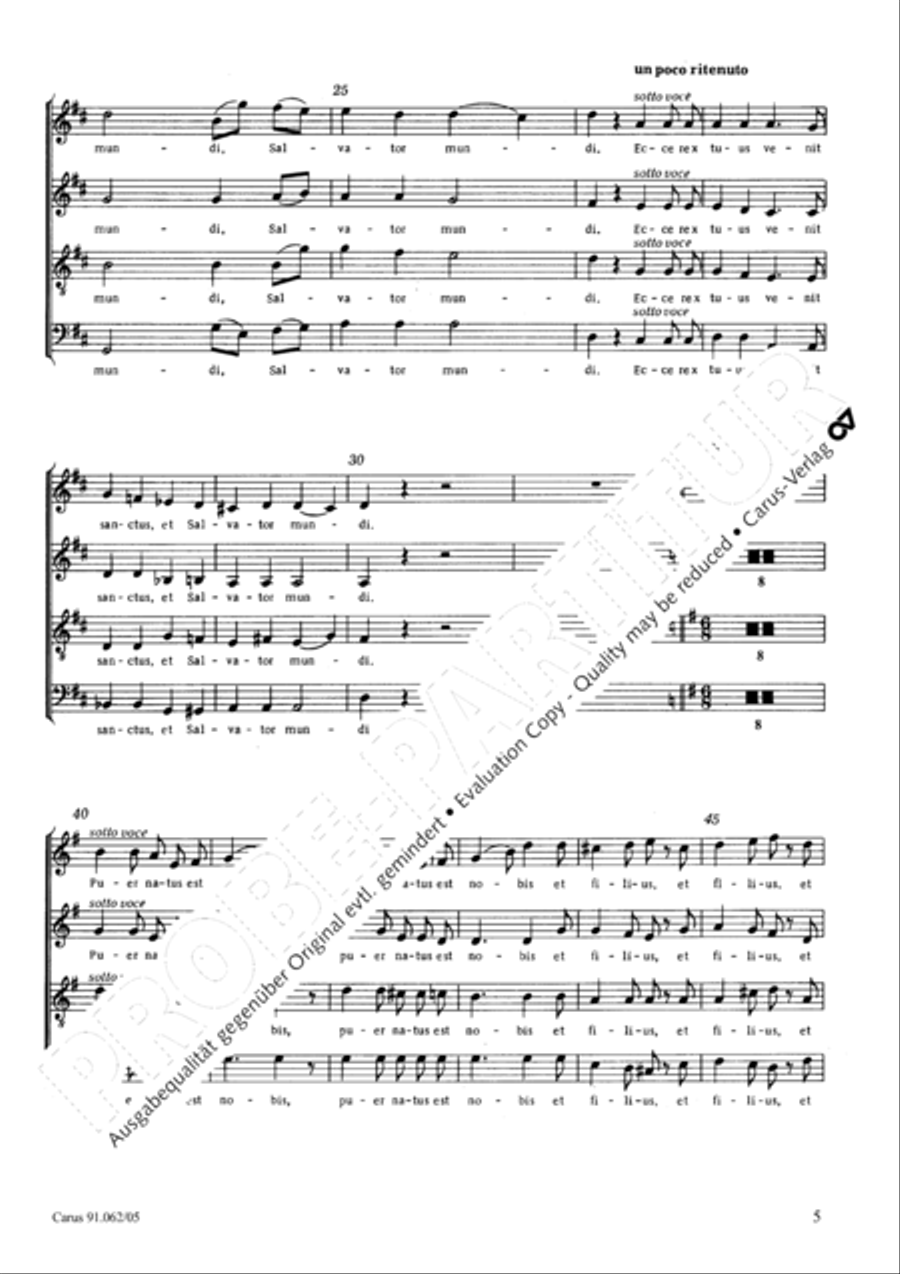 Exsulta filia Sion Exsulta filia Sion 4-Part scores gallery preview page 6
