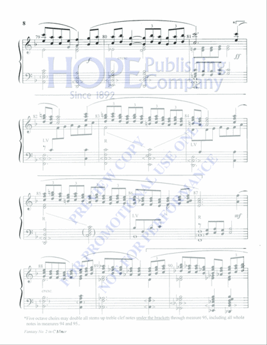 Fantasy No. 2 in C Minor 5-Octaves scores gallery preview page 8