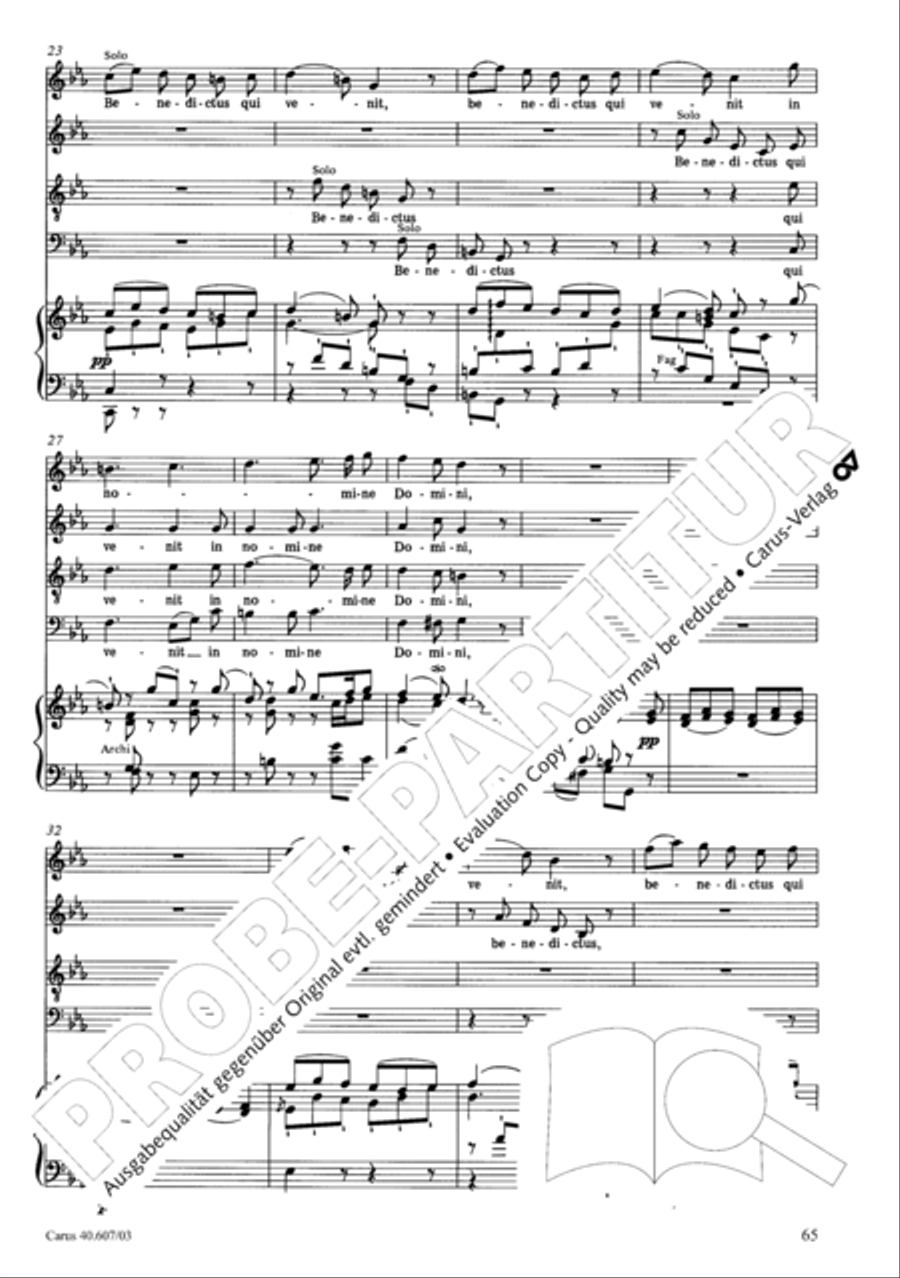 Mass in time of war (Missa in tempore belli) 4-Part scores gallery preview page 72