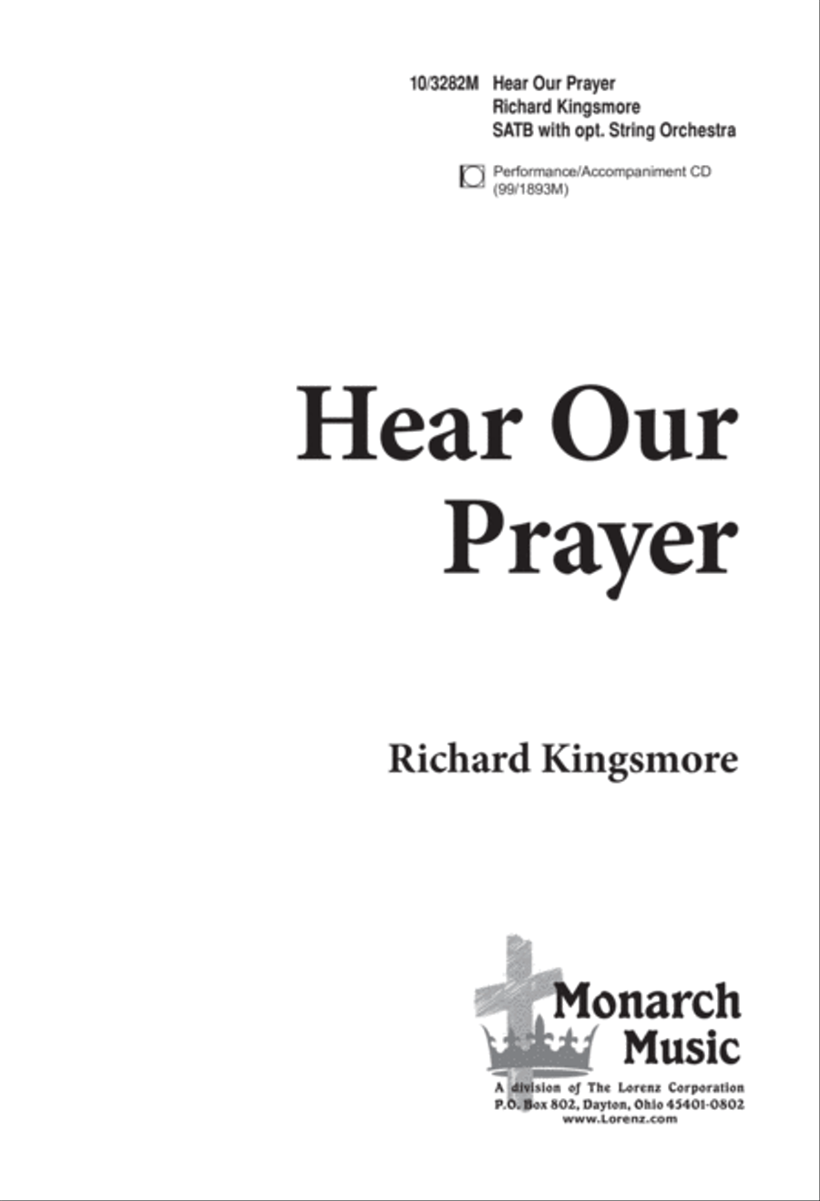 Hear Our Prayer 4-Part scores gallery preview page 1