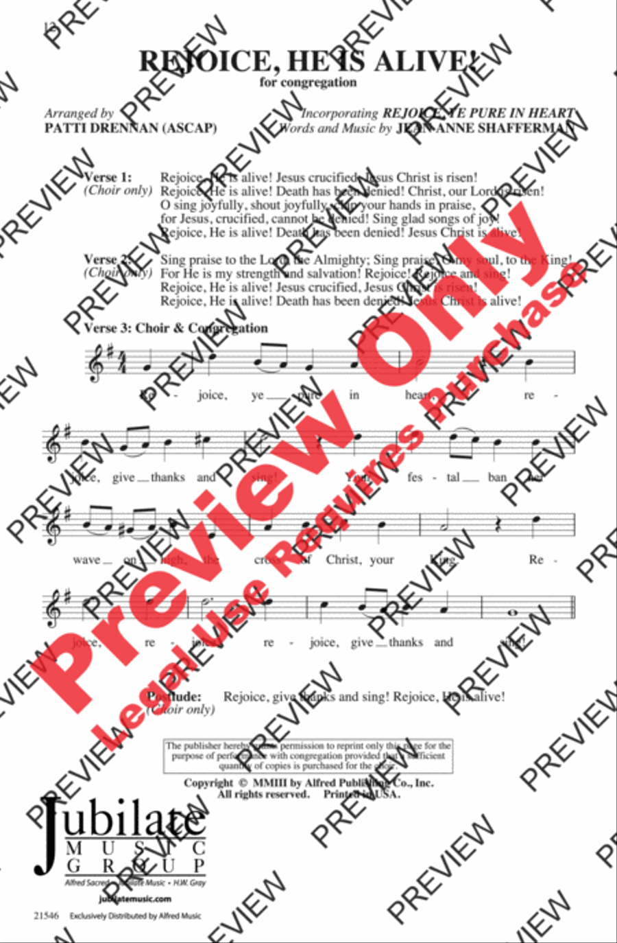 Rejoice, He Is Alive! Rejoice, He Is Alive! 3-Part scores gallery preview page 12