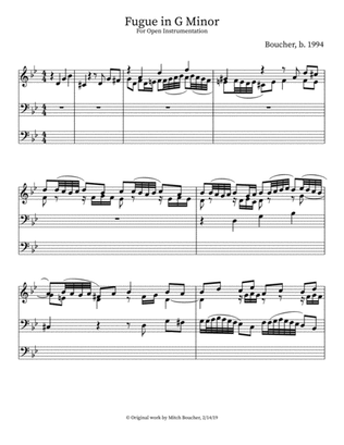 Fugue in G Minor (Instrumenation Unspecified)
