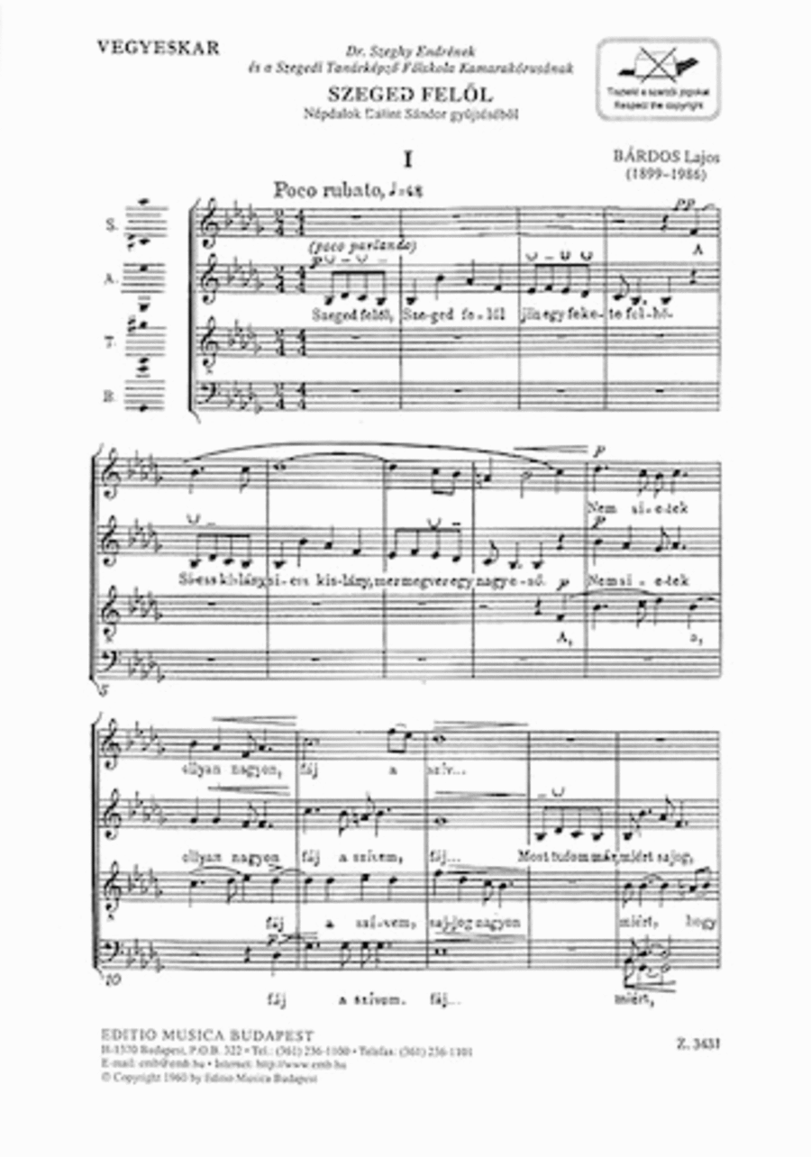 Szeged FelÔl A Cappella scores gallery preview page 1