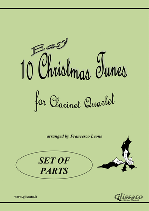 10 Easy Christmas Tunes - Clarinet Quartet (set of parts)