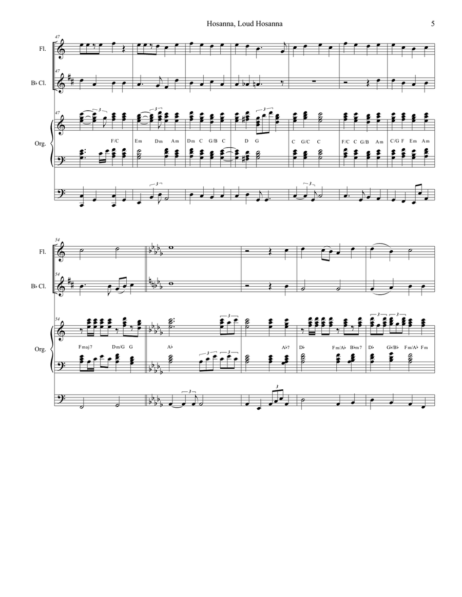 Hosanna, Loud Hosanna (with 