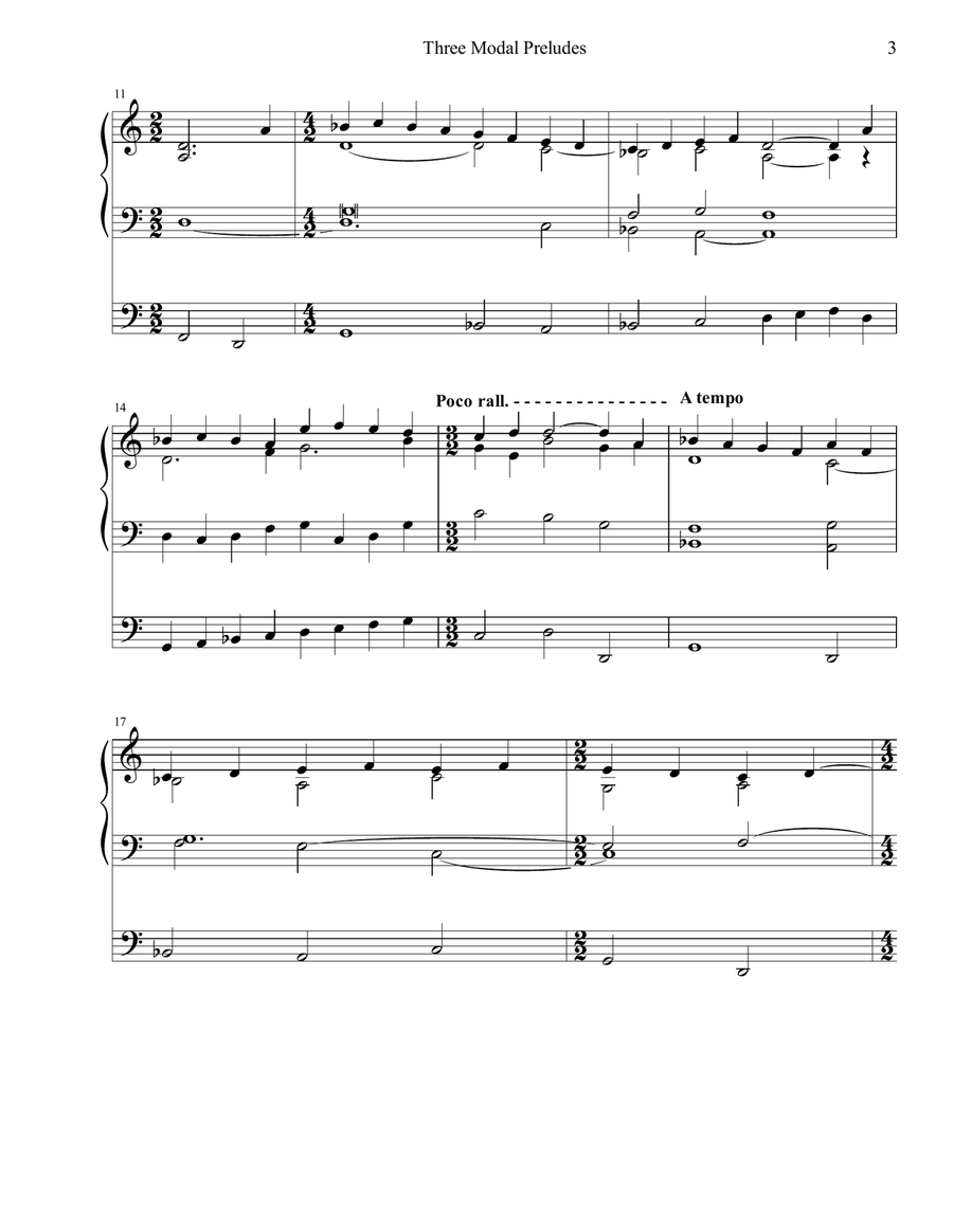 Three Modal Preludes (for Organ) Organ Solo scores gallery preview page 3