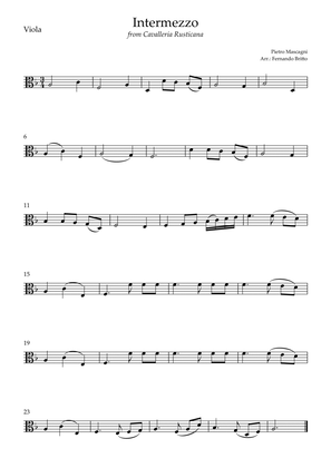 Intermezzo Cavalleria Rusticana (Pietro Mascagni) for Viola Solo