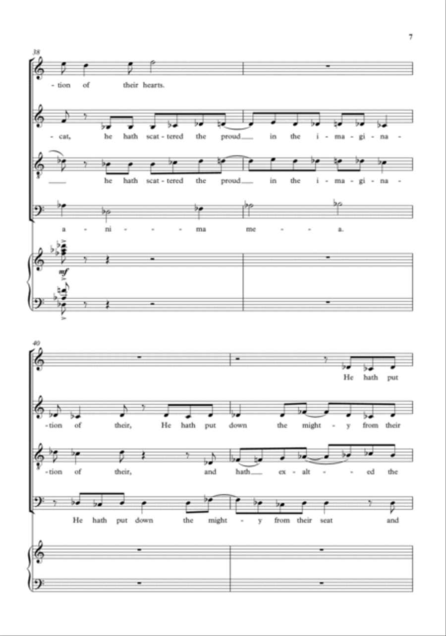 Magnificat and Nunc Dimittis 4-Part scores gallery preview page 8