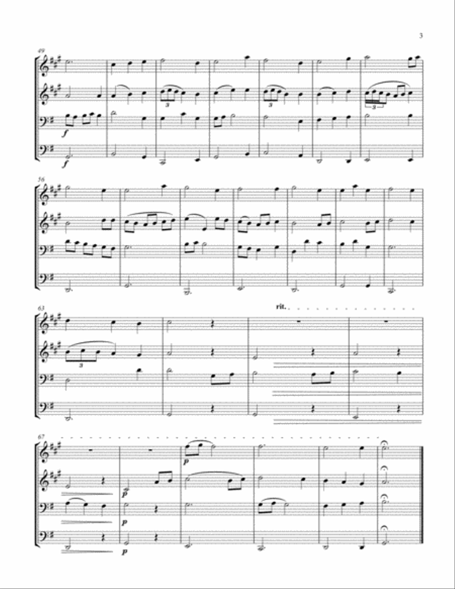 Gloucestershire Wassail (Brass Quartet) Gloucestershire Wassail (Brass Quartet) Brass Quartet scores gallery preview page 3