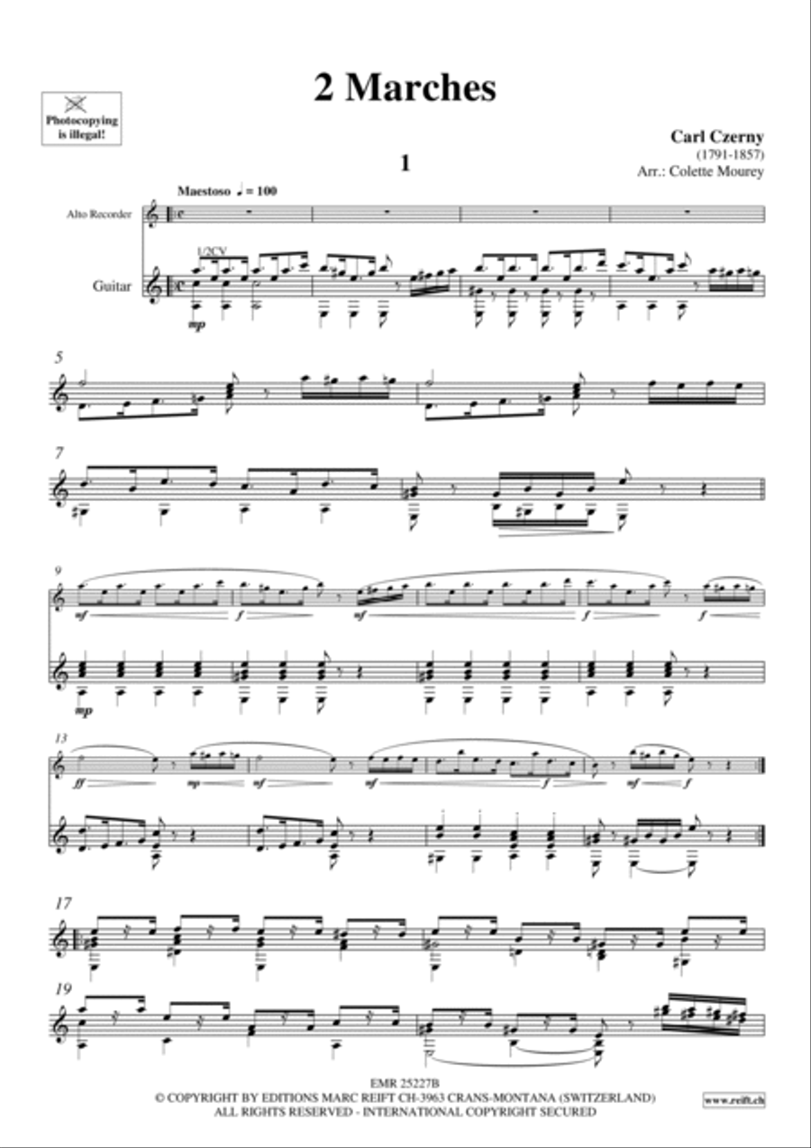 2 Marches Alto Recorder scores gallery preview page 6