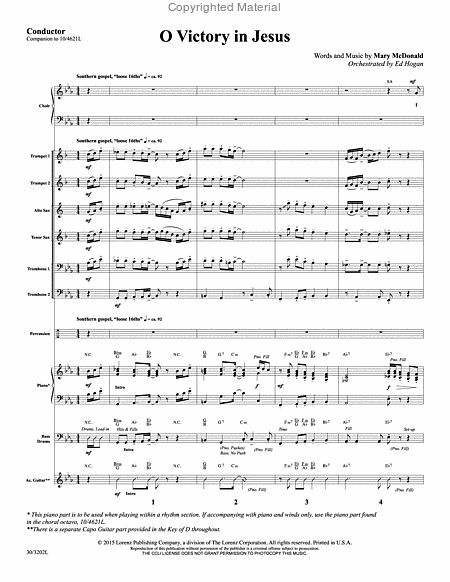 O Victory in Jesus - Instrumental Ensemble Score and Parts image number null