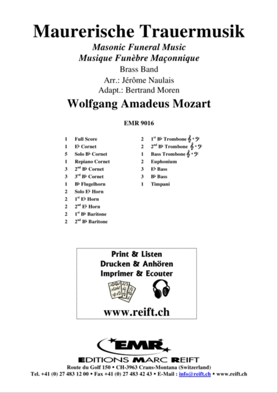 Maurerische Trauermusik Maurerische Trauermusik Brass Band scores gallery preview page 2