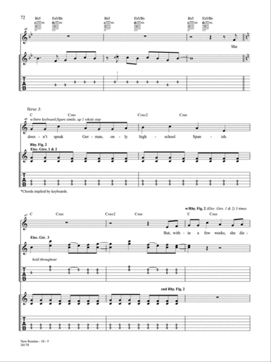 New Routine Guitar Tablature scores gallery preview page 5