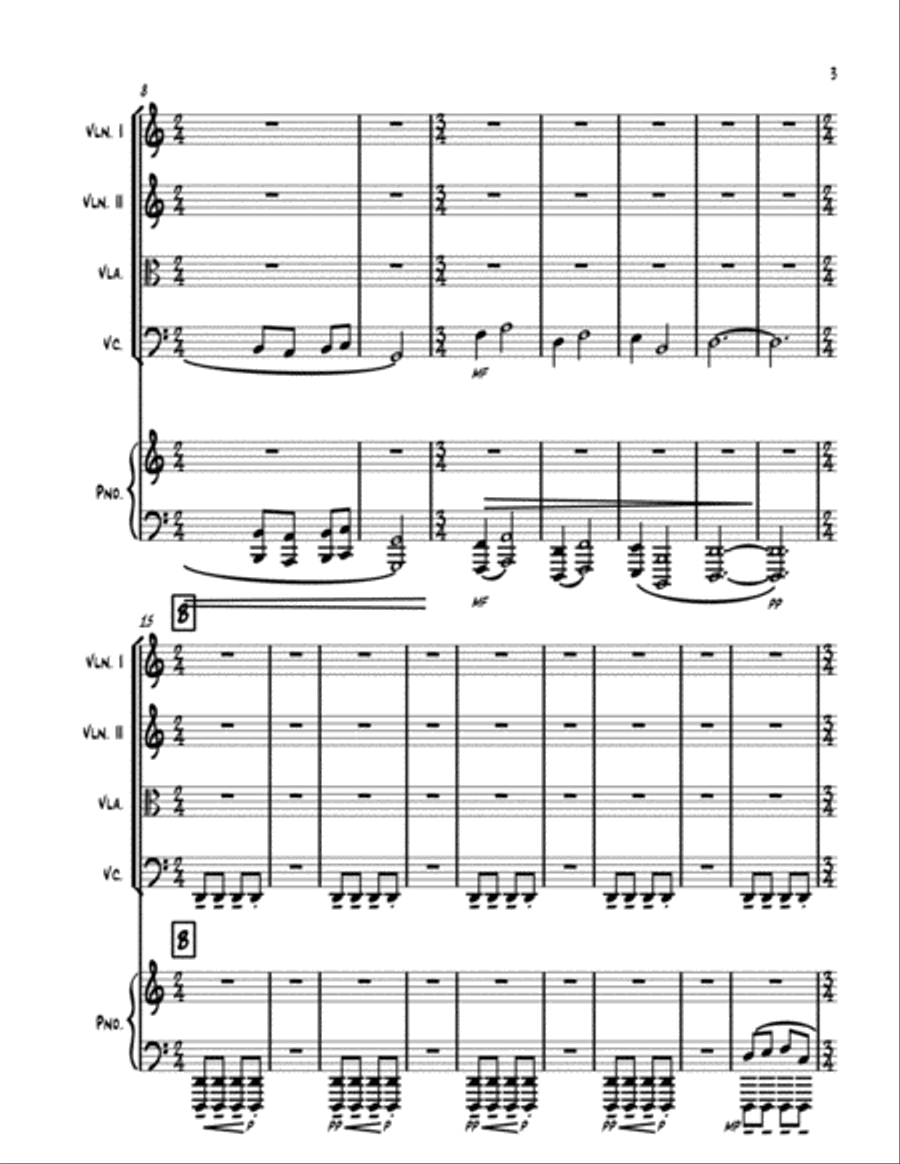 Remembrance Piano Quintet scores gallery preview page 3